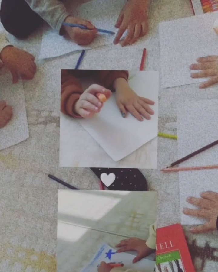 Çocuklarla sanat çalışması